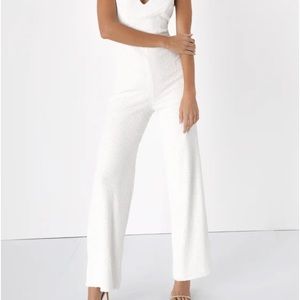 Lulu’s sequence wedding jumpsuit